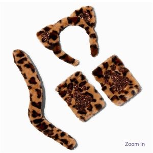 4 piece Claire’s leopard set NWT